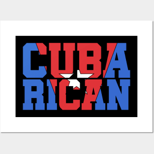 Cuba Rican Puerto Rican Cuban Heritage Flag Posters and Art